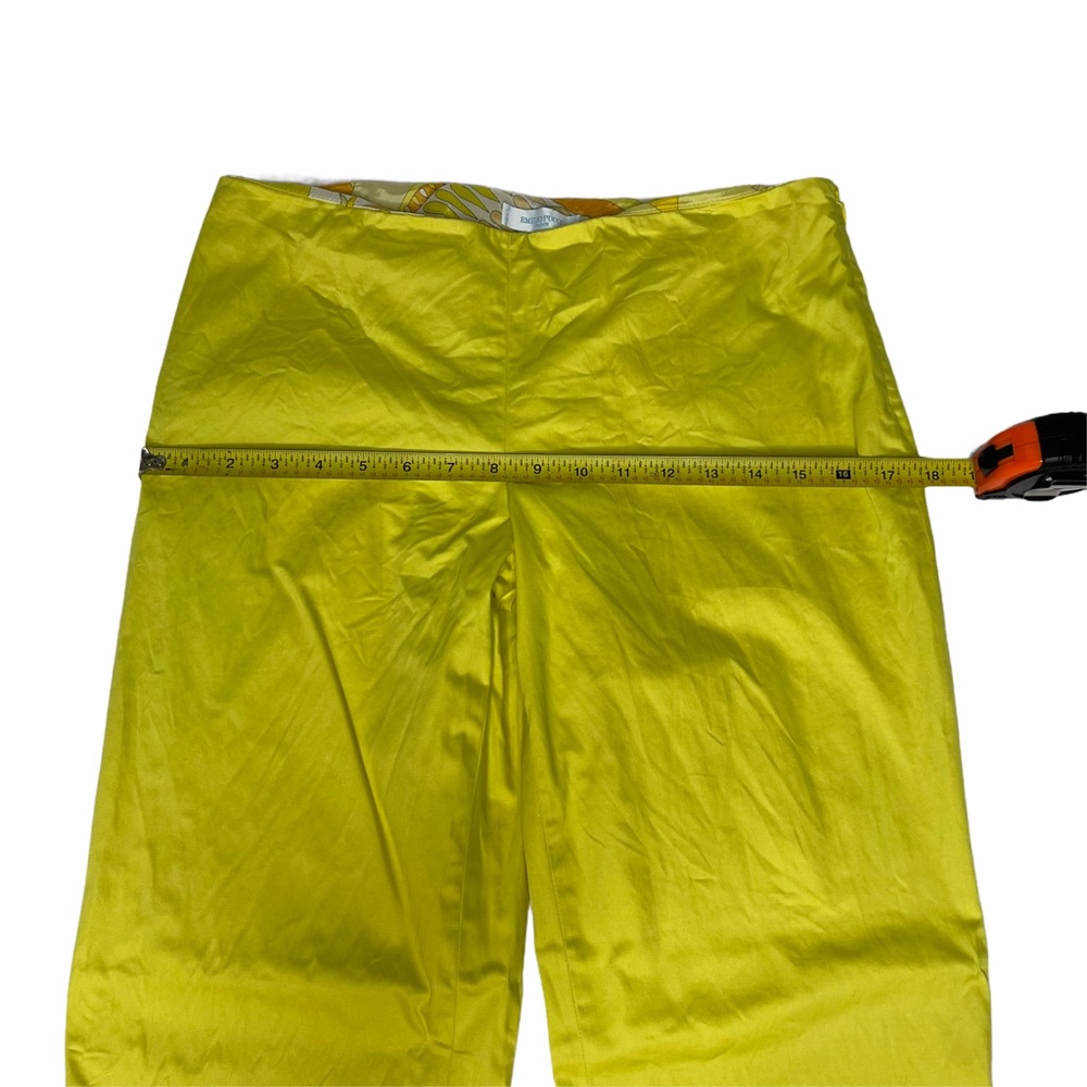 Vintage Emilio Pucci Trim Yellow Pants USA 10 - Picture 3 of 16